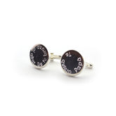 IGNACIO round cufflinks - customizable silver 17mm